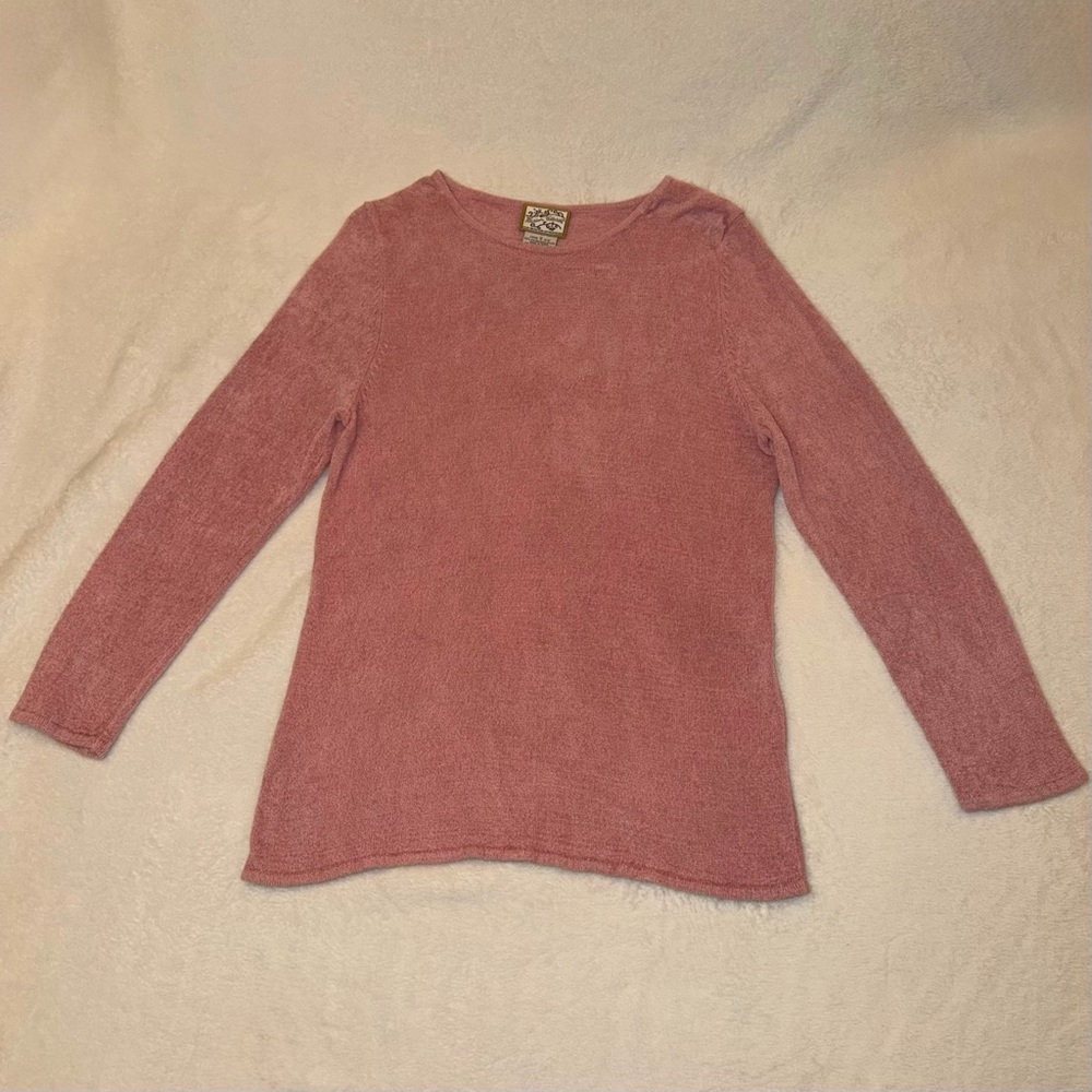 Heirloom Collectibles Soft Pink Knit Sweater Top women’s small